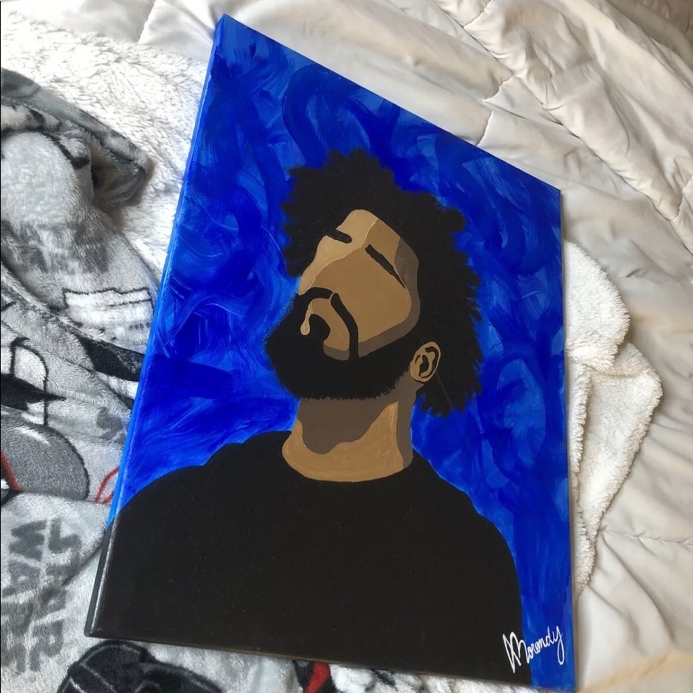 J Cole original painting by me